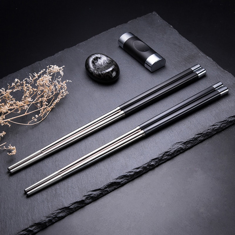 Blue White Beech Wood Korean Chopsticks - MingZhu Chopsticks